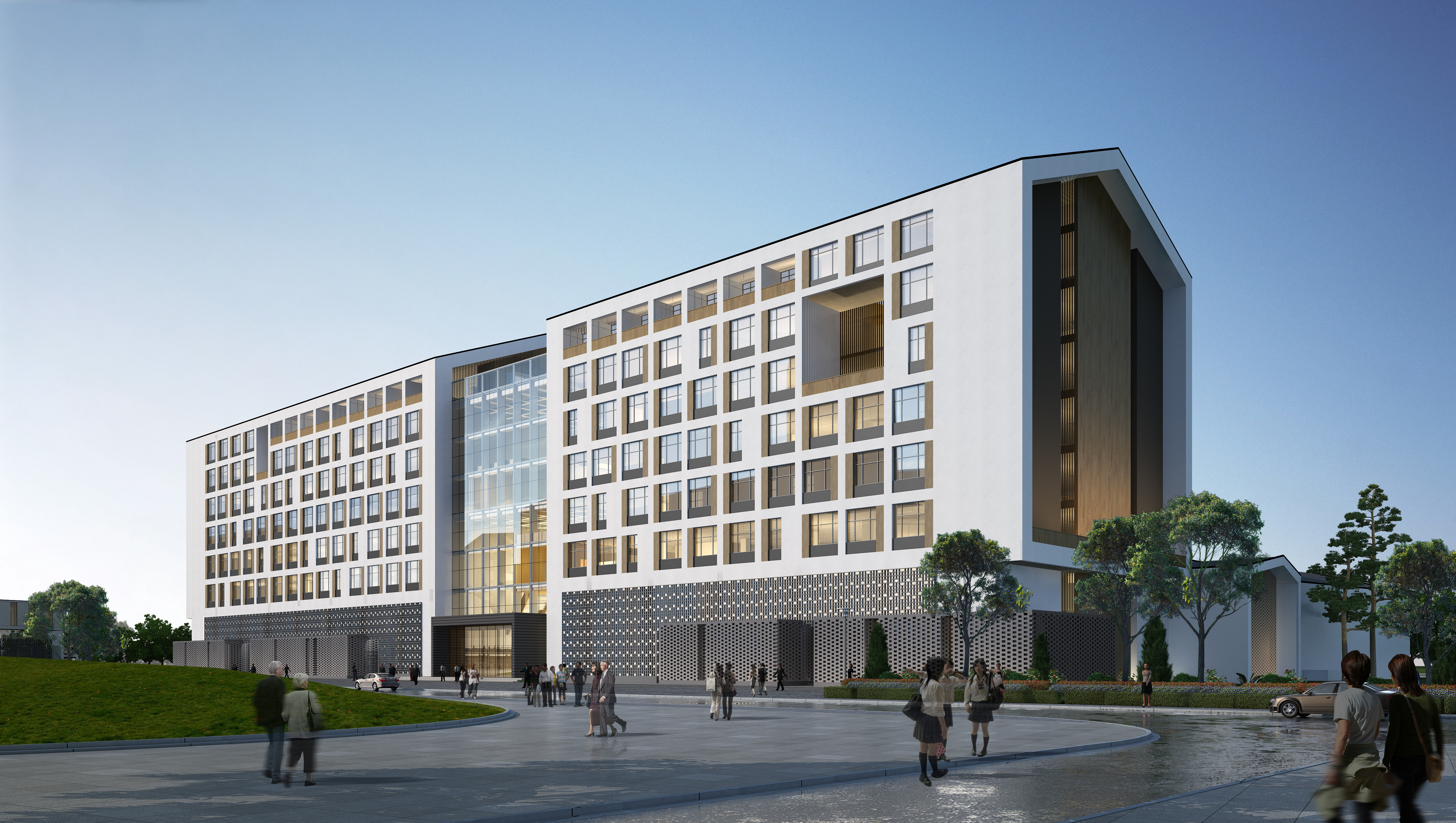 教学综合楼透视图